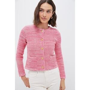 HYACINTH HOUSE Marled Pink Maybourne Cardigan Size L NWT Retail $158 Tuckernuck